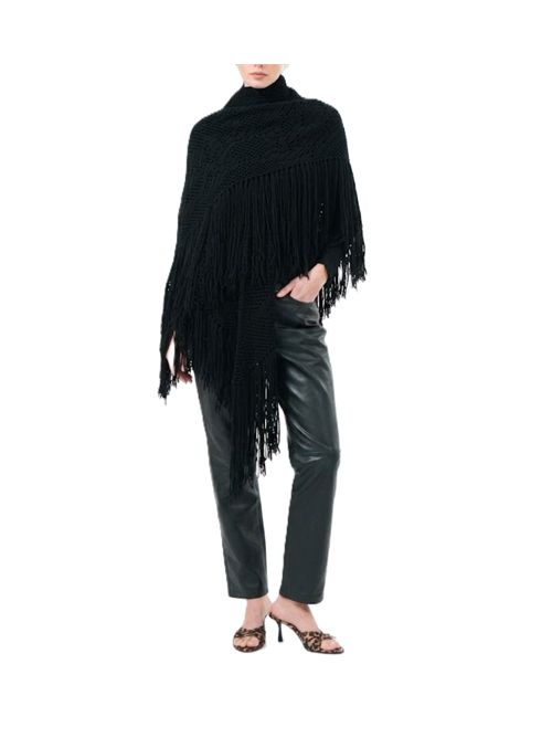 scialle peonia nero by 'Chiara is' CHIARA IS | SPEO001WOVOLCANIC BLACK